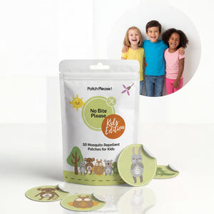 No Bite Kids Please: Kind mit Tier-Patch auf dem T-Shirt