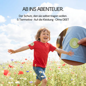 No Bite Kids Please: Mückenschutz-Patches mit 5 Tiermotiven, ohne DEET