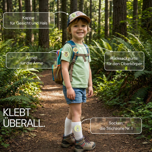 No Bite Kids Please: Wo du das Patch auf der Kleidung anbringst