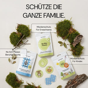 Familien-Set mit No Bite Please, No Bite Please Kids und No Itch Please