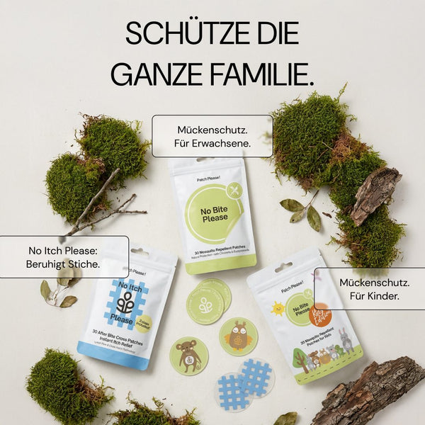 Familien-Set mit No Bite Please, No Bite Please Kids und No Itch Please