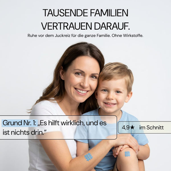 No Itch Please: Tausende Familien vertrauen auf das Gitter-Patch